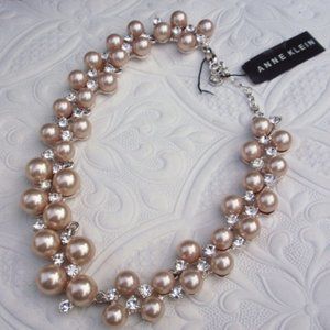 Anne Klein Pale Pink Faux Pearl Necklace